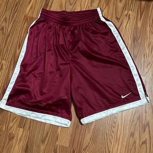Nike Burgundy basketball shorts